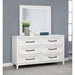 6 Drawer Dresser & Mirror - White Furniture Max