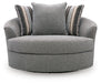 Creston Heights - Oversized Swivel Accent Chair - Smolder Signature Design by Ashley®