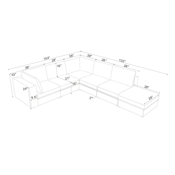 Reversible Modular Sectional Home Essentials