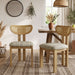 Striped Upholstered Rattan Back Dining Chairs (Set of 2) Home Essentials