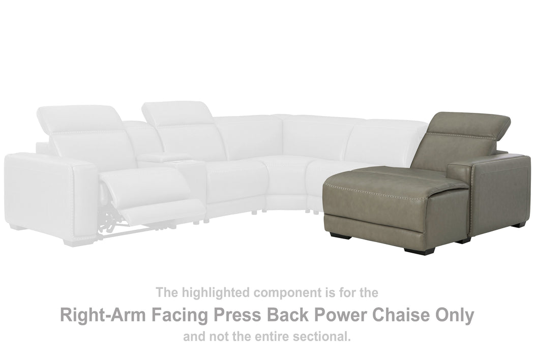 Correze - RAF PWR Reclining Back Chaise - Gray Signature Design by Ashley®