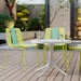 4 Piece Set Of Modern Striped Color Blocking Single Chairs With Round Table Home Essentials