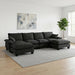 Modular Sectional Sofa With Movable Ottoman & Pillows Home Essentials