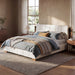 Modern Upholstered Platform Bed Frame With Built-In Reading Lights Artistry At Home