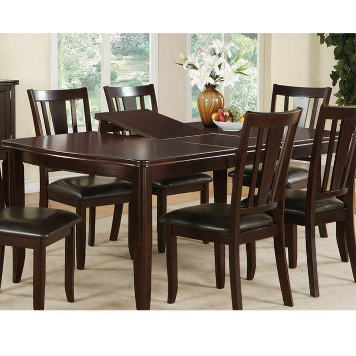 Dining Table With Built In Butterfly Leaf, Rectangle Shape, Extendable - Espresso Home Essentials