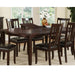 Dining Table With Built In Butterfly Leaf, Rectangle Shape, Extendable - Espresso Home Essentials