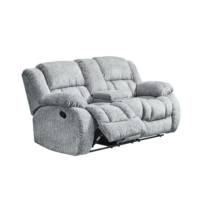 Manual Reclining Loveseat With Storage - Light Gray