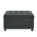 Square Tufted Storage Ottoman With Nailhead Trim Home Essentials