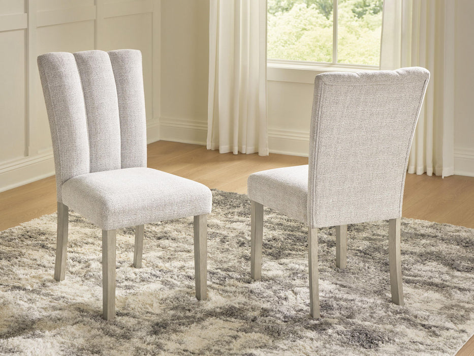 Larawyn - Dining Upholstered Side Chair (Set of 2) - Bisque Signature Design by Ashley®