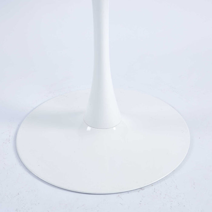 Table Mid-Century Dining Table For 4-6 People With Round Table Top, Pedestal Dining Table, End Table Leisure Coffee Table