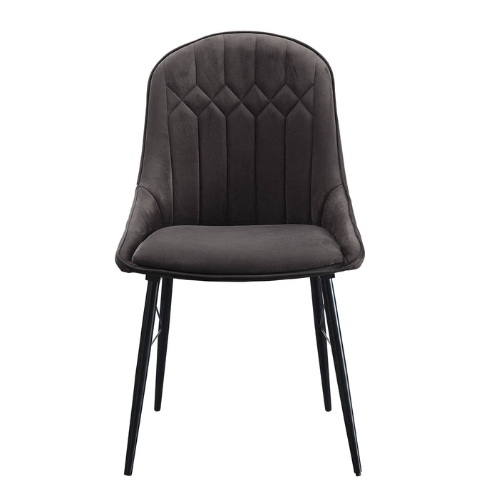Abraham - Side Chair (Set of 2) - Black / Dark Gray Acme