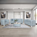 Saree - Loveseat - Light Teal Chenille & White ACME