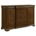 Leonide - 9 Drawer Dresser - Cherry Furniture Max