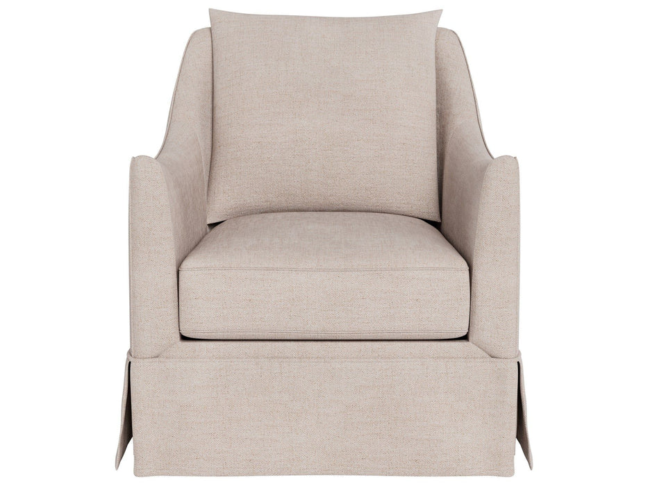 Portia - Skirted Swivel Chair, Special Order - Beige Universal Furniture