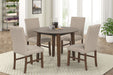 Hargrove - 5 Piece Set (42" Round Counter Table & 4 Chairs) - Brown / Beige New Classic