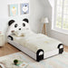 Twin Size Cute Panda Shaped Kids Bed - White / Black Home Essentials