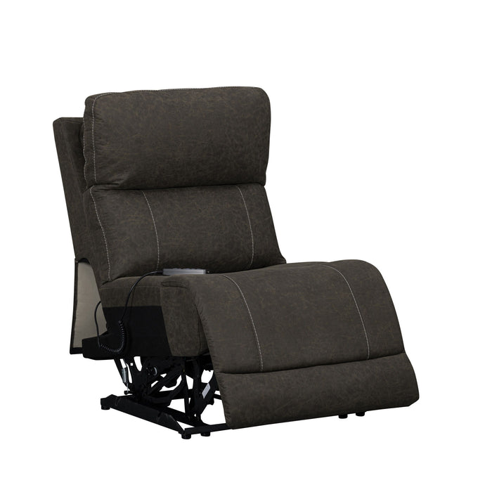 Gaia - Armless Recliner With Power Headrest, Footrest, Massage, Heat - Sable New Classic