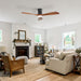 48" Ceiling Fan With Light, Dimmable LED With Memory, Quiet DC Motor - Matte Black Daily Nest