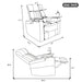 Power Recliner With Storage Arms, Cupholders, Swivel Tray Table And Cell Phone Stand - Brown Hearth and Haven
