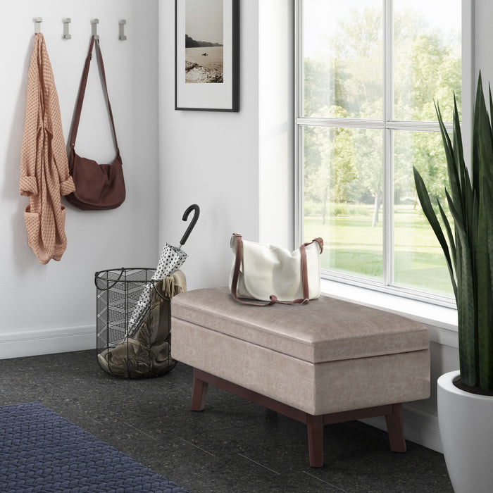 Owen - Upholstered Rectangular Storage Ottoman Simpli-Home