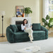 Curved Convertible Sofa, 2 In 1 Fold Out Bed With Pull Out Base And Deep Seat Home Essentials