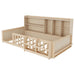 Platform Bed Frame With Guardrail, Storage Shelves & Bookshelf Home Essentials