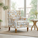 Accent Chair With Floral Upholstery And Nailhead Trim Home Essentials