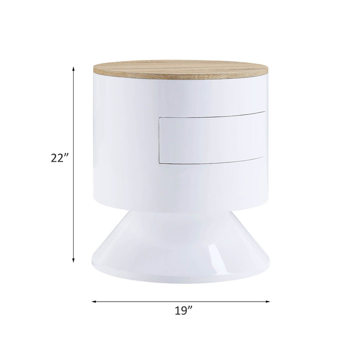 Otith - Accent Table With Display And Utility Function - White Urban Nest