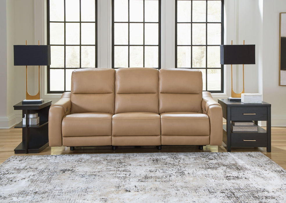 Mosswell - Power Reclining Sofa With Adj Headrest - Toffee Ashley®