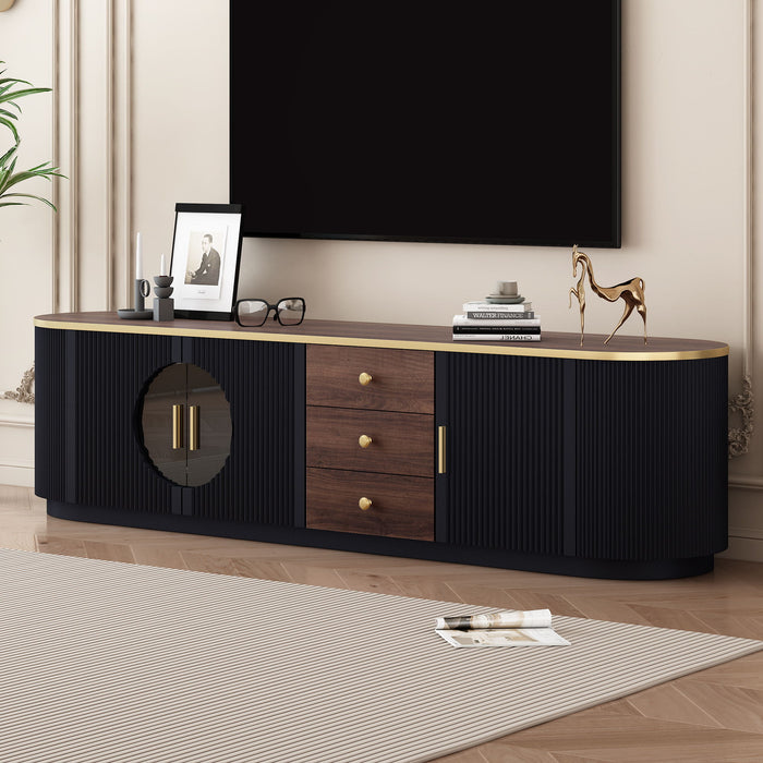 Minimalist TV Stand With 3 Drawers And 1 Shelf Hearth and Haven