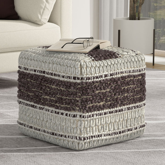 Grady - Handcrafted Square Pouf Simpli-Home