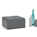 Avalon - Square Coffee Table, Storage Ottoman Simpli-Home