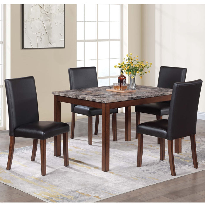 Dining Table With 4 Upholstered Side Chairs Home Essentials