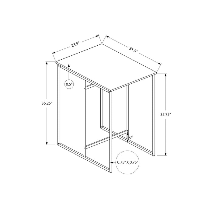 Counter Height Dining Table, Rectangular - Black 8th Street