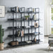 Vintage Industrial 5 Tier Bookcase Hearth and Haven