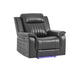 Ian - Power Recliner With Welt And LED Lighting - Charcoal Global Furniture USA