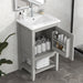 Modern Bathroom Vanity With Sink, Soft-Closing Door And Open Shelf Hearth and Haven