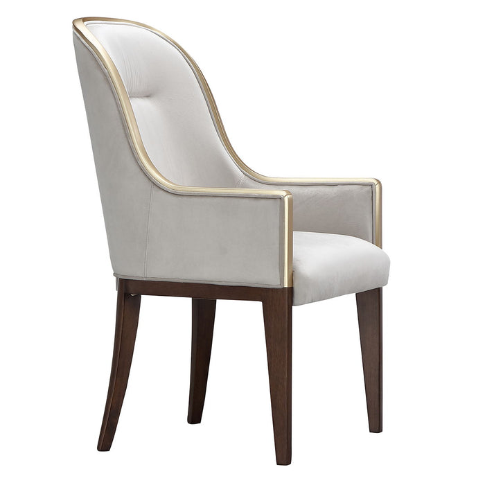 Houston - Dining Arm Chair - Porcini / Walnut