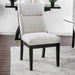 2 Tone Chairs With Tapered Legs (Set of 2) - Beige / Black / Black Home Essentials