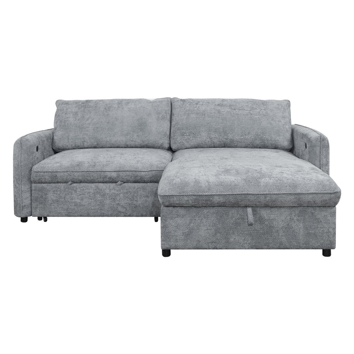 Finn - 2 Piece Sectional (LAF Sofa/Chaise) - Gray New Classic
