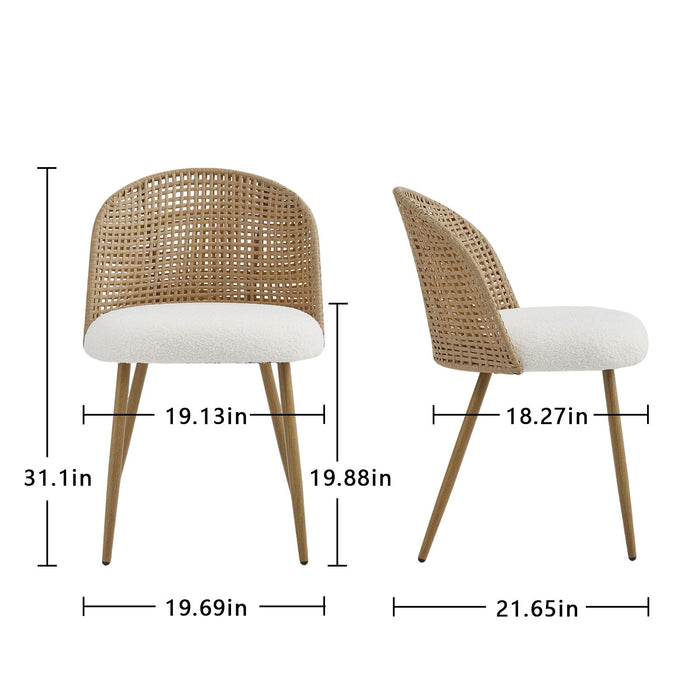 Bohemian Style Double Seater Dining Chair Home Essentials