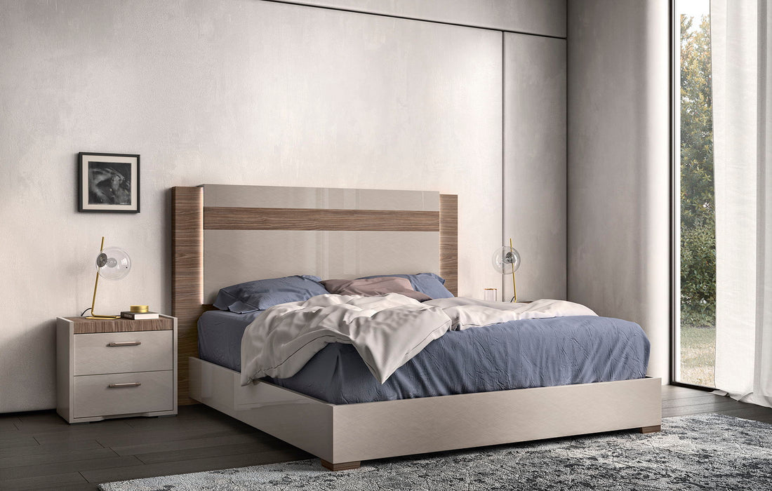 Nora - Nightstand - Beige / Light Brown Status Italy