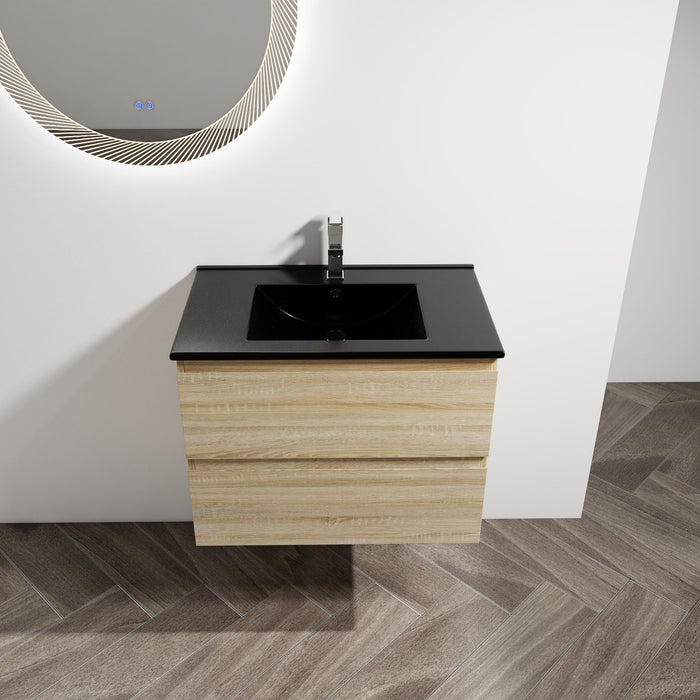 Wall Mounted Bathroom Vanity With Sink, 2 Soft Close Drawers Home Essentials
