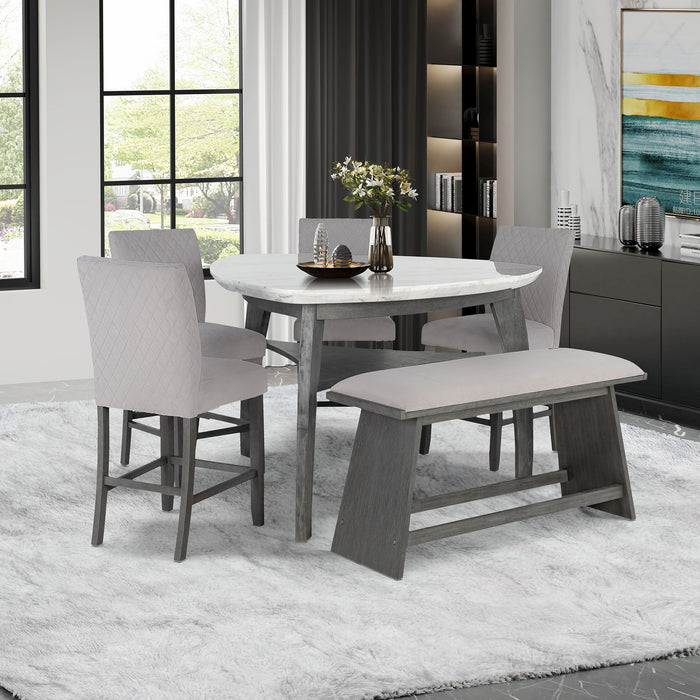 Jasmine - Bar Bench - Gray Global Furniture USA