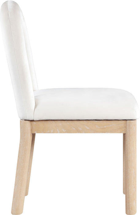 Conrad - Velvet Dining Chair With Natural Legs Meridian Furniture