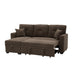 Sleeper Sectional Sofa With Pull Out Bed, Reversible Chaise, Hidden Storage Home Essentials