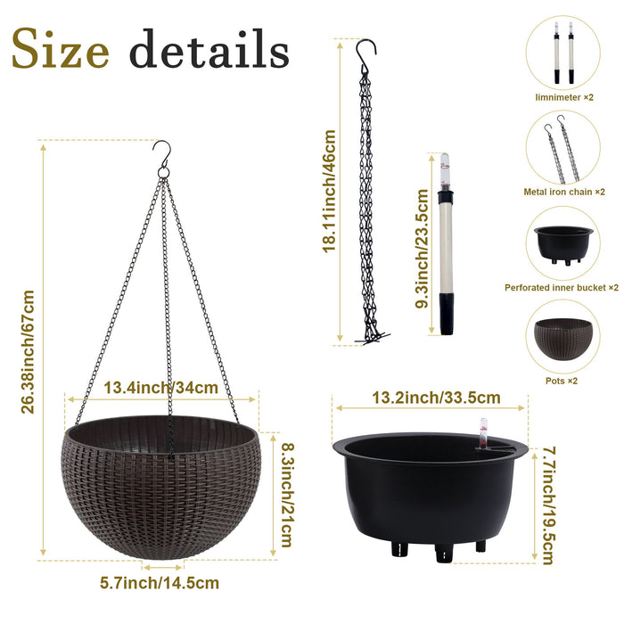Self Watering Hanging Planter Daily Nest