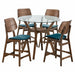 Oscar - Round Glass Counter Table Set New Classic