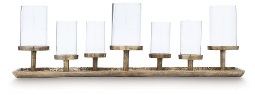 Wallmond - Candle Holder - Antique Brass Finish Signature Design by Ashley®