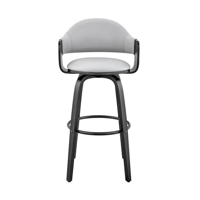 Swivel Low Back, Bar Height Bar Chair - Gray / Black